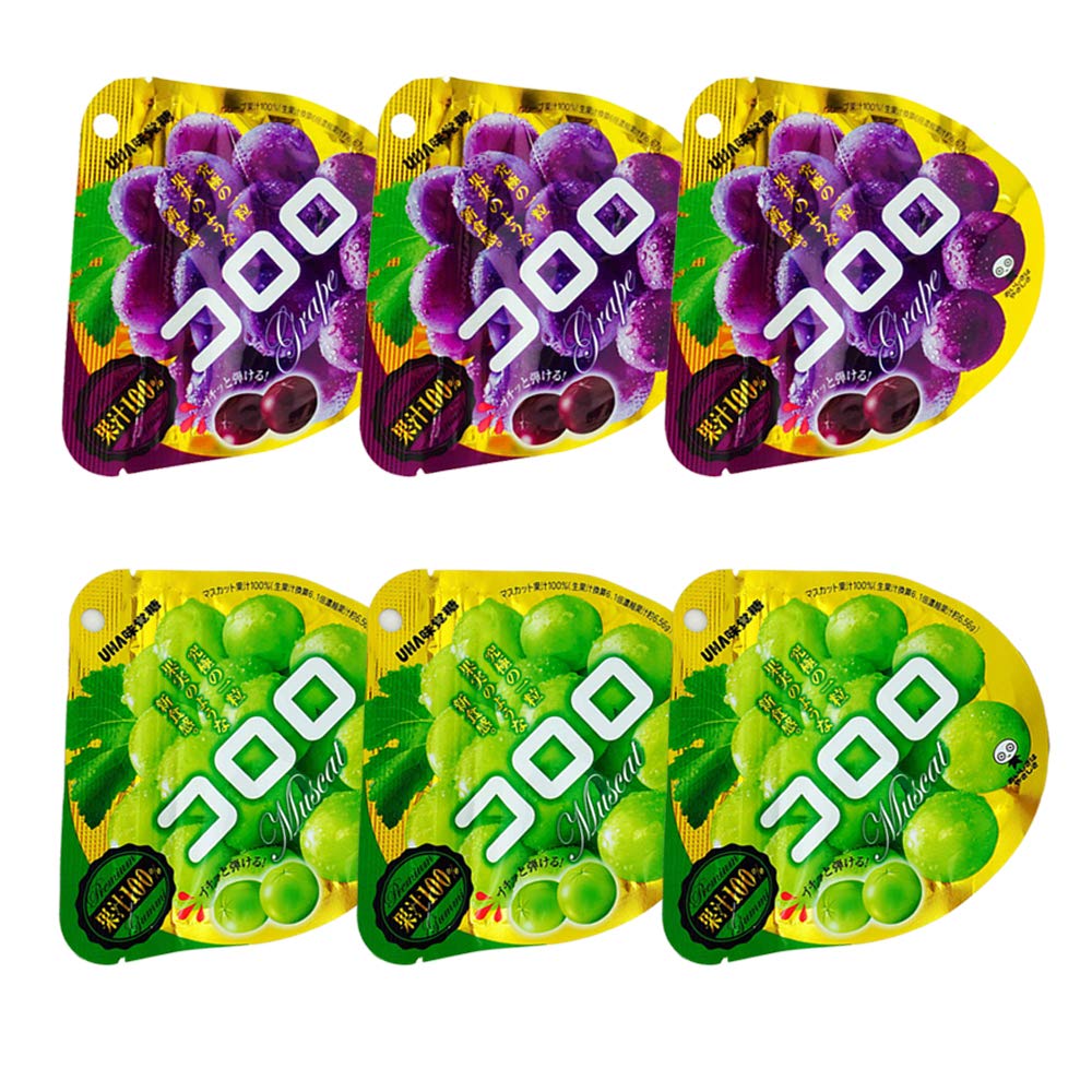 Amazon.com : Cororo Fruit Taste Gummy Candy 1.7oz 2Types × 3pcs
